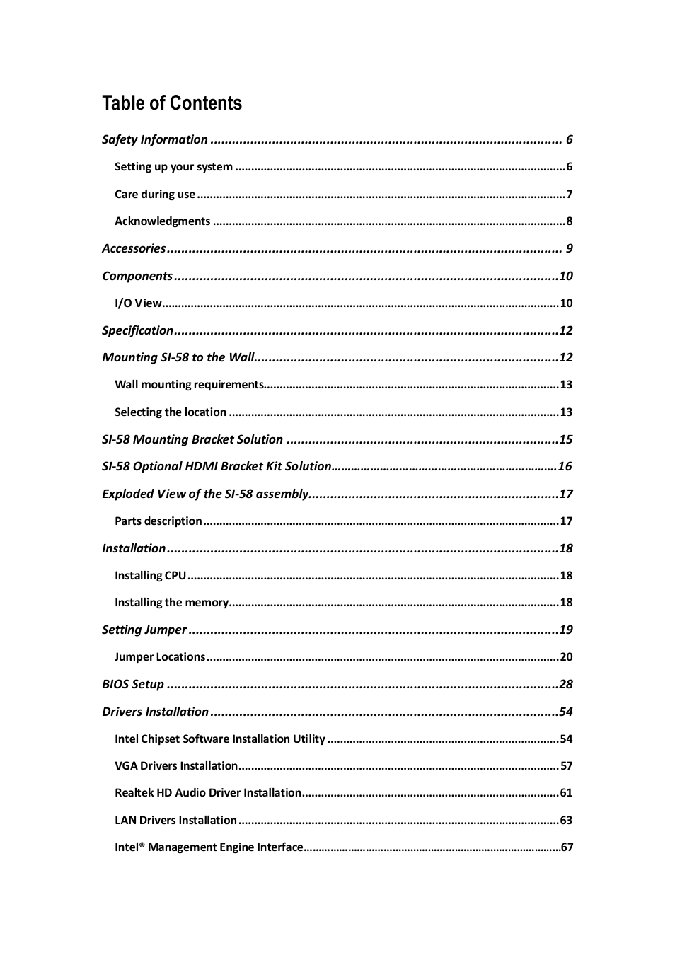 IBASE SI-58 User Manual | Page 4 / 73
