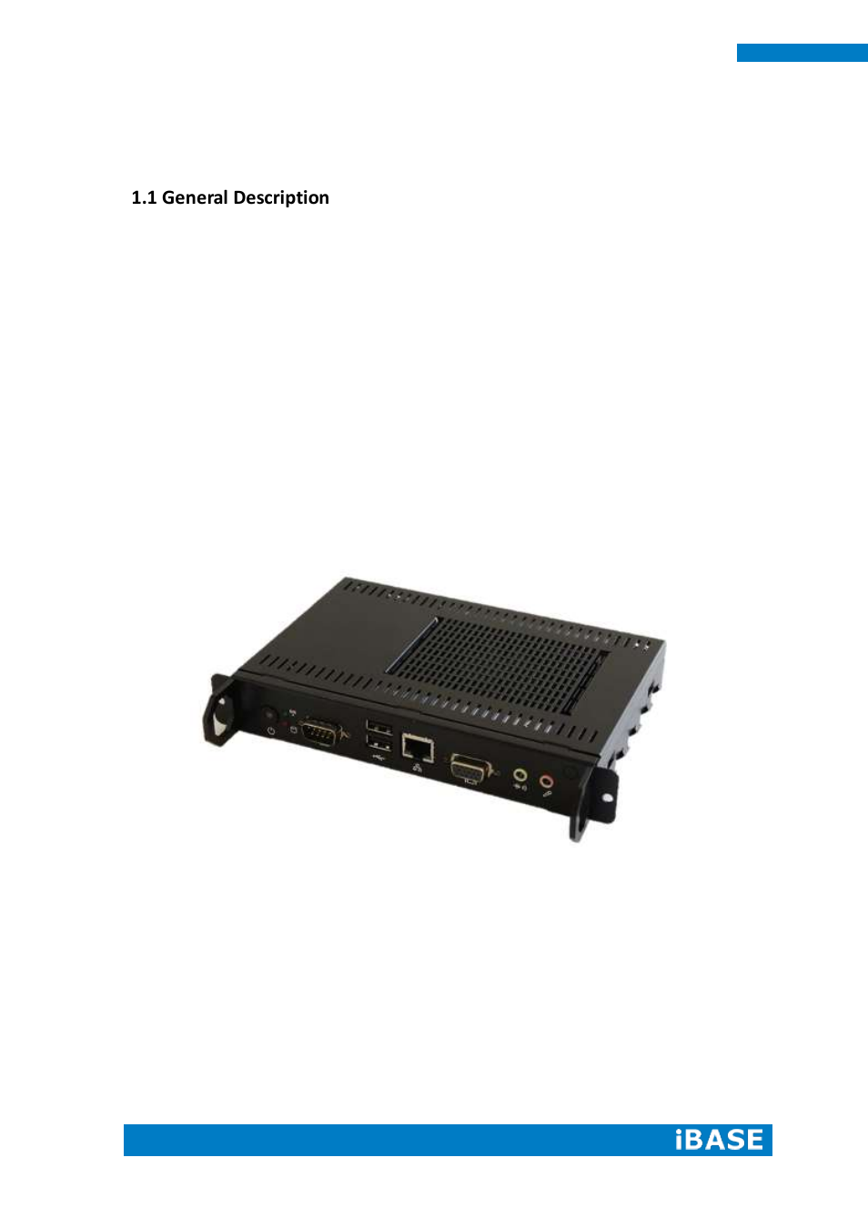 Chapter 1 introduction, 1 general description | IBASE IOPS-18 User Manual | Page 8 / 46