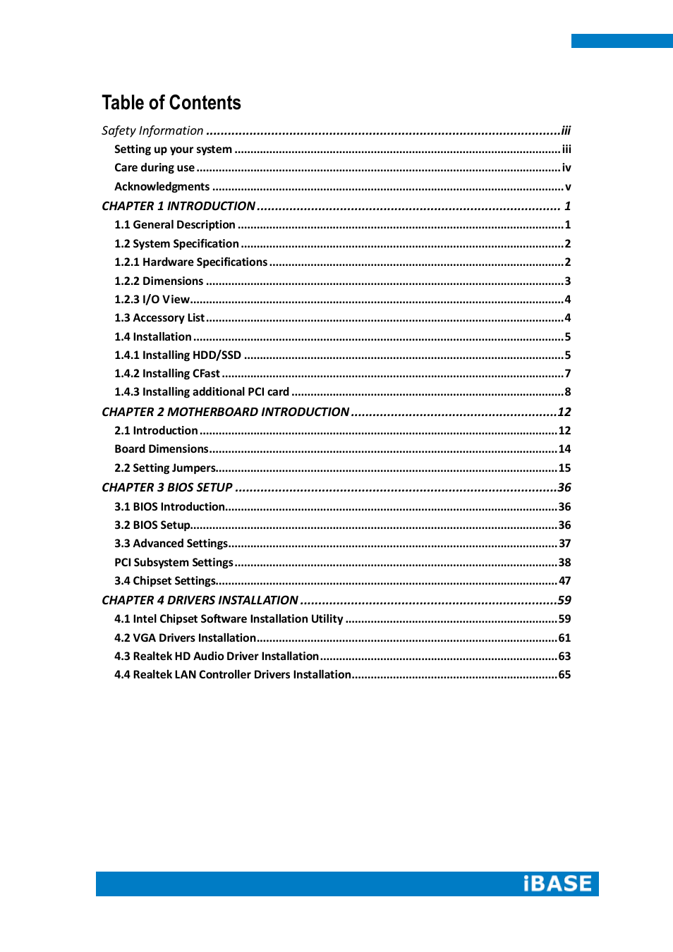 IBASE ASTUT-XX1-PC1S User Manual | Page 4 / 74