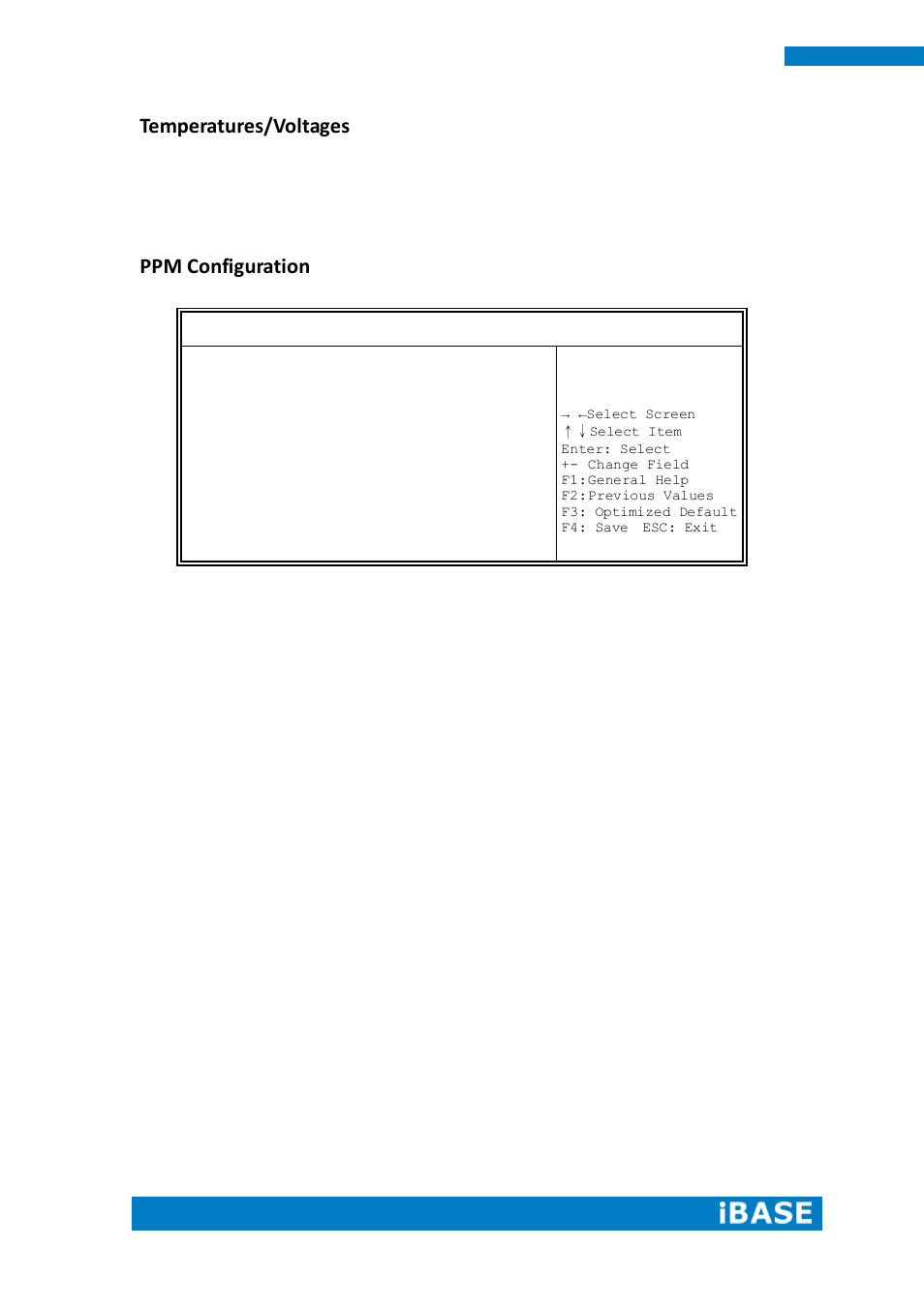 Temperatures/voltages, Ppm configuration | IBASE ASTUT-XX1-PC1S User Manual | Page 54 / 74