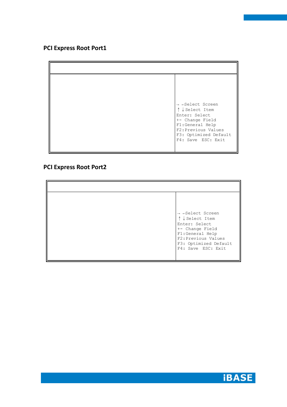 Pci express root port1, Pci express root port2 | IBASE ASTUT-XX1-PC1S User Manual | Page 60 / 74