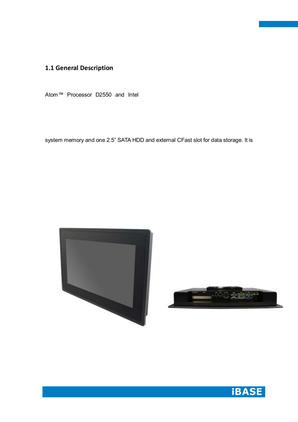 Chapter 1 introduction, 1 general description | IBASE ASTUT-XX1-PC1S User Manual | Page 9 / 74