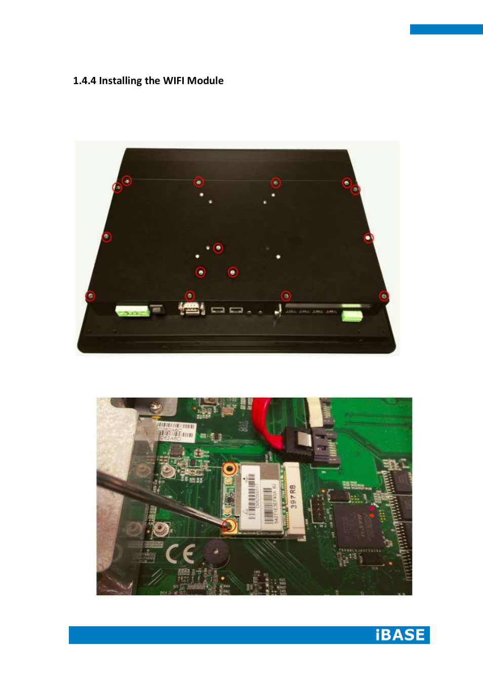 4 installing the wifi module | IBASE IPPC15B7-RE User Manual | Page 18 / 55