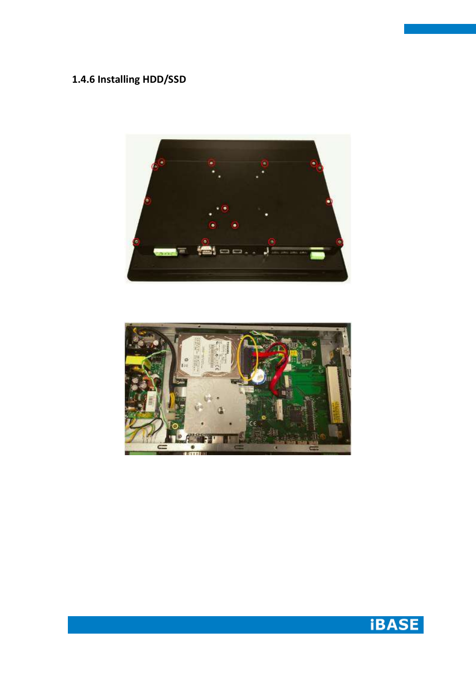 6 installing hdd/ssd | IBASE IPPC15B7-RE User Manual | Page 20 / 55