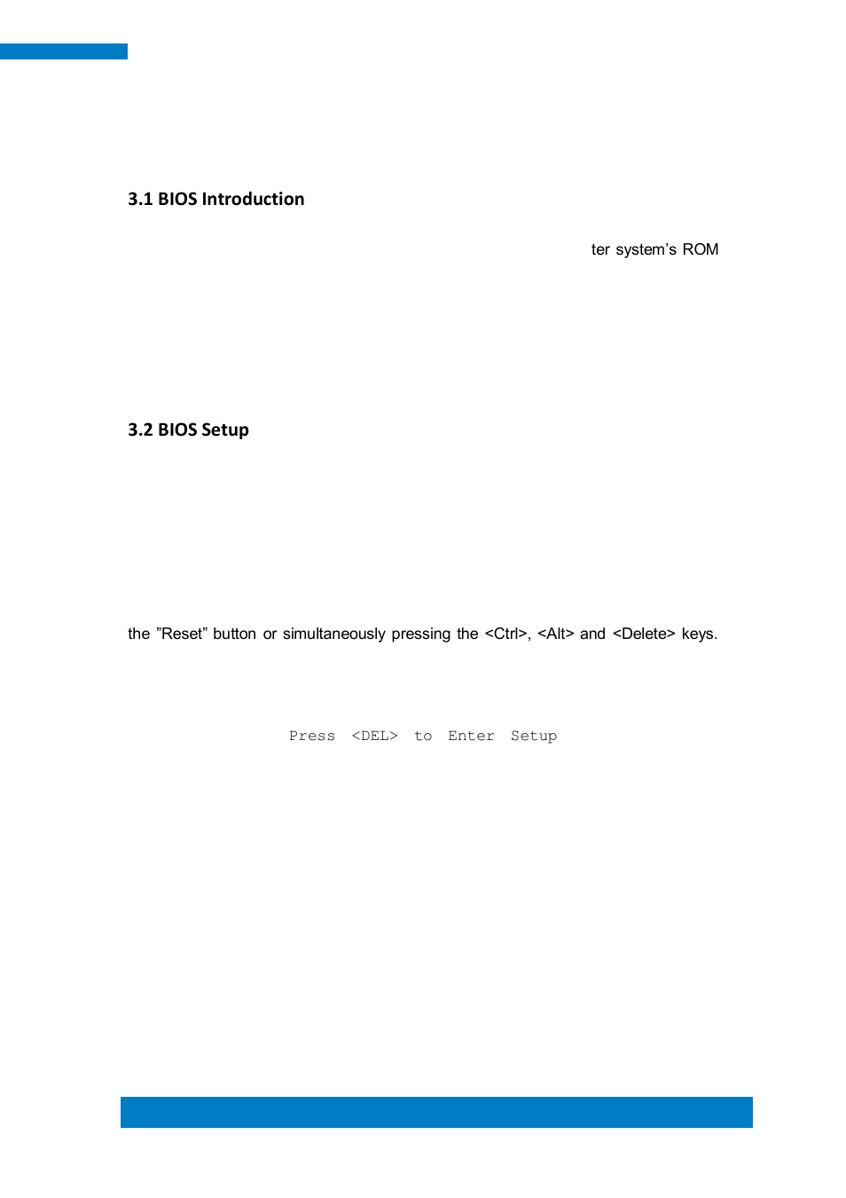 Chapter 3 bios setup, 1 bios introduction, 2 bios setup | IBASE IPPC15B7-RE User Manual | Page 31 / 55