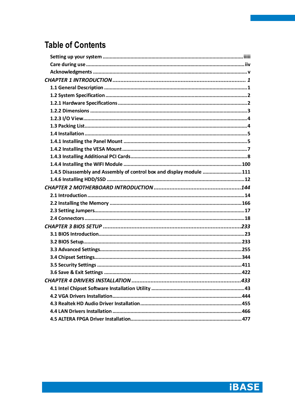 IBASE IPPC15B7-RE User Manual | Page 4 / 55