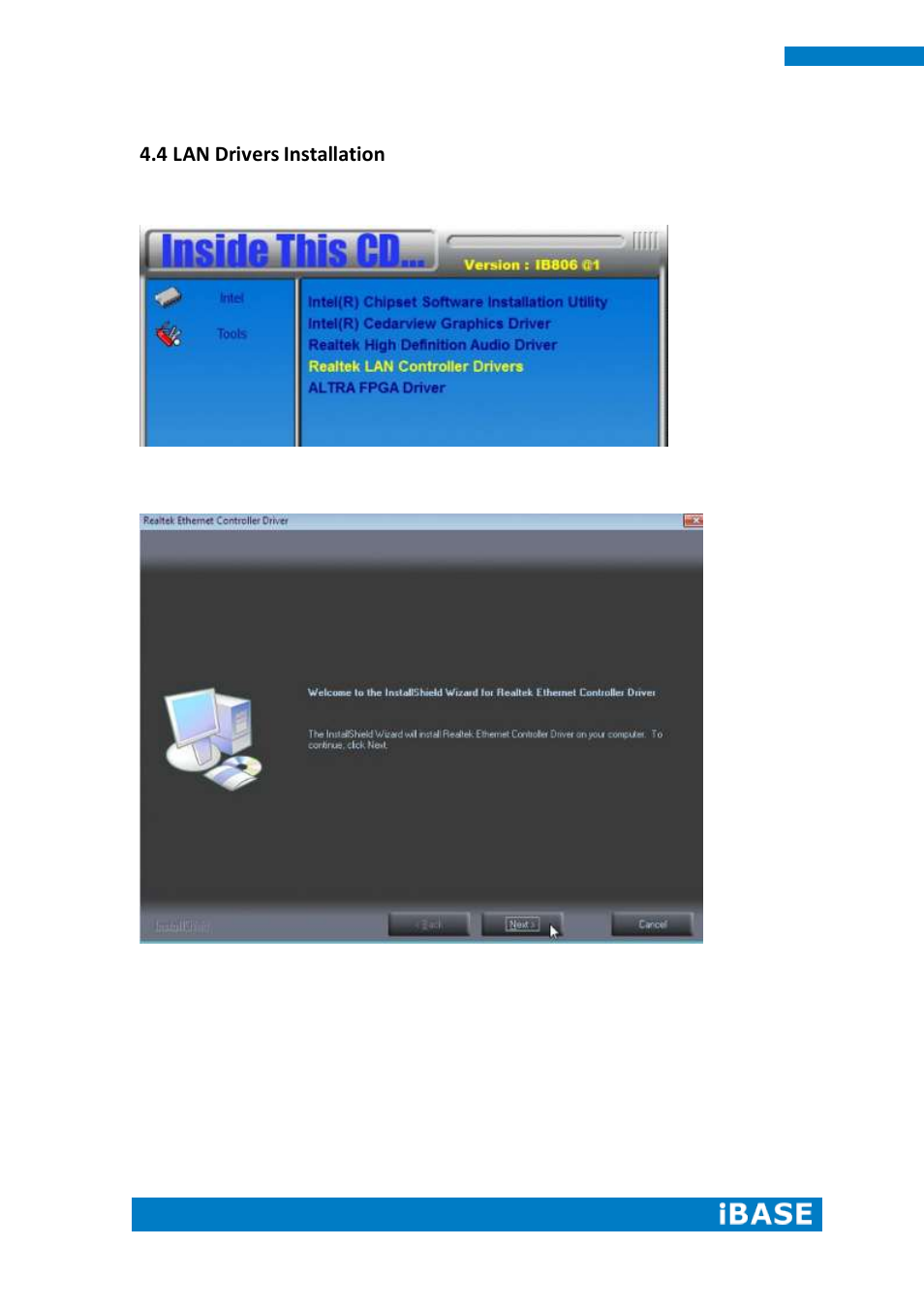 4 lan drivers installation | IBASE IPPC15B7-RE User Manual | Page 54 / 55