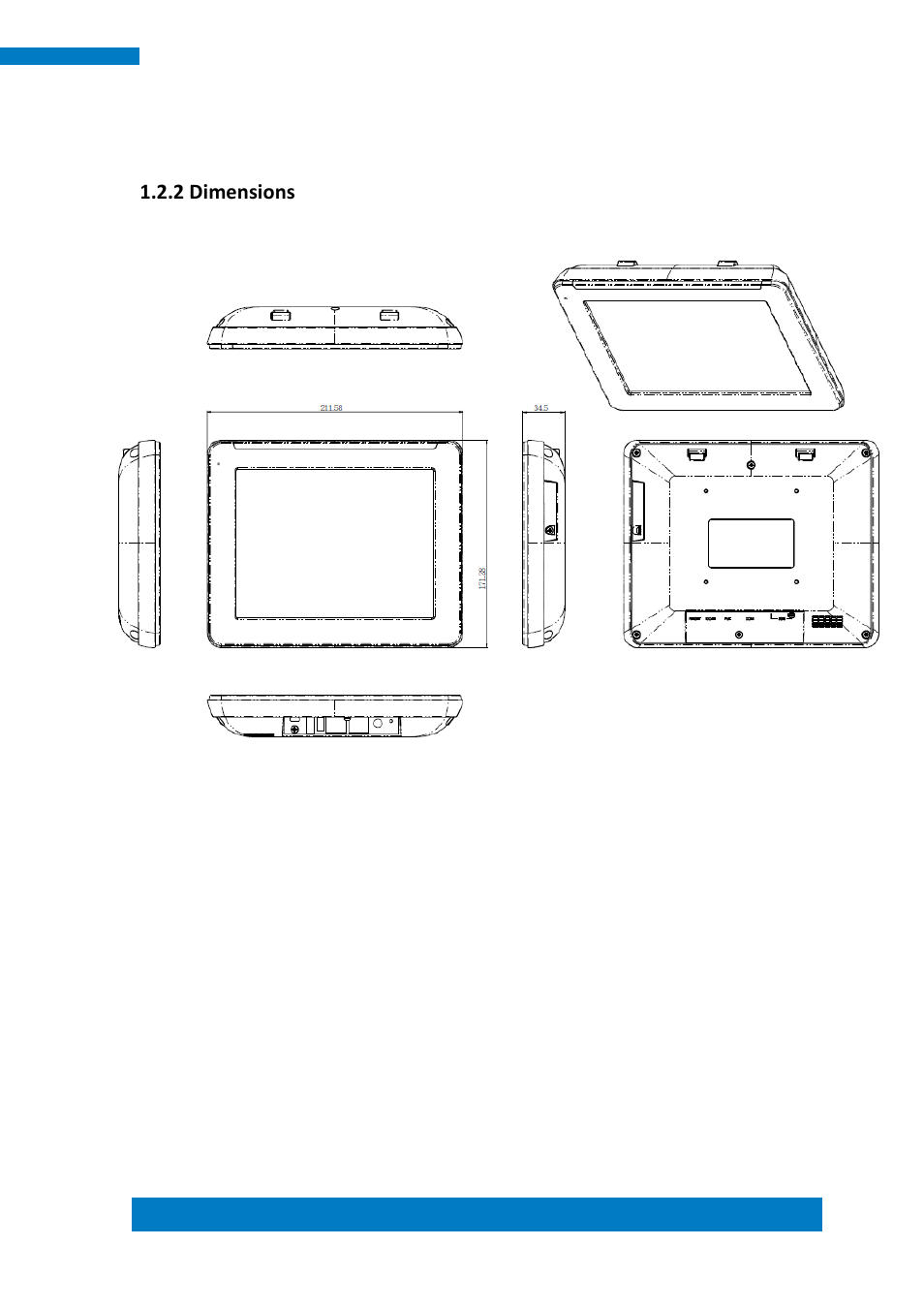2 dimensions | IBASE MRS-801-RE User Manual | Page 11 / 94