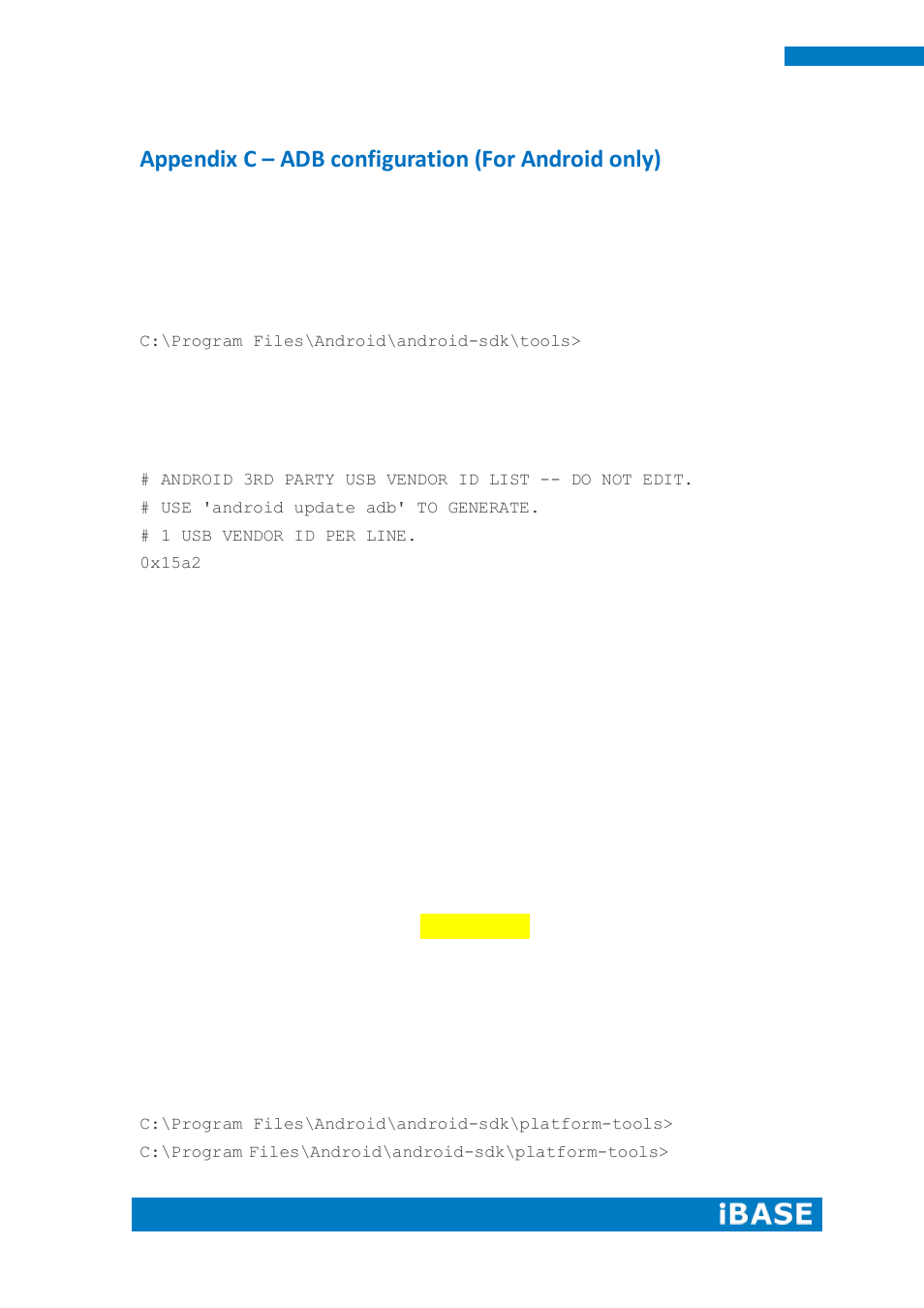 Appendix c – adb configuration (for android only) | IBASE MRS-801-RE User Manual | Page 92 / 94