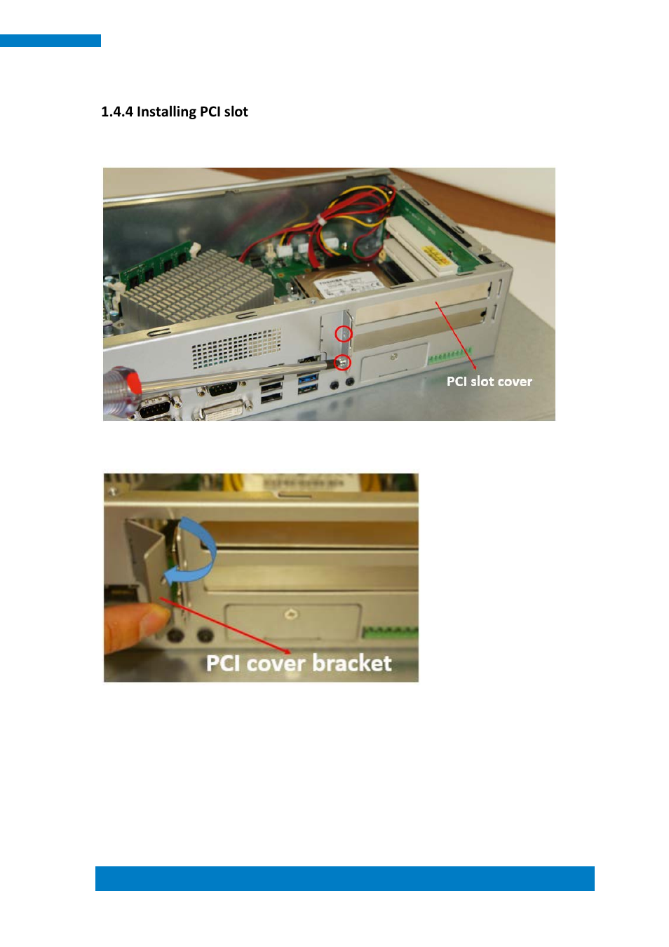 4 installing pci slot | IBASE IPPCXXA9-RE User Manual | Page 19 / 76