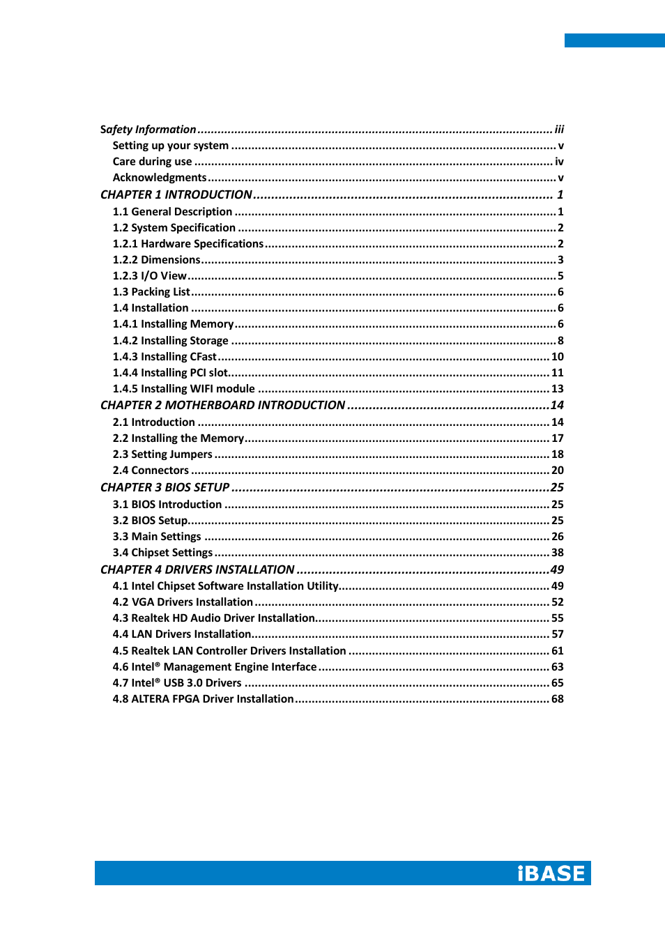 IBASE IPPCXXA9-RE User Manual | Page 4 / 76
