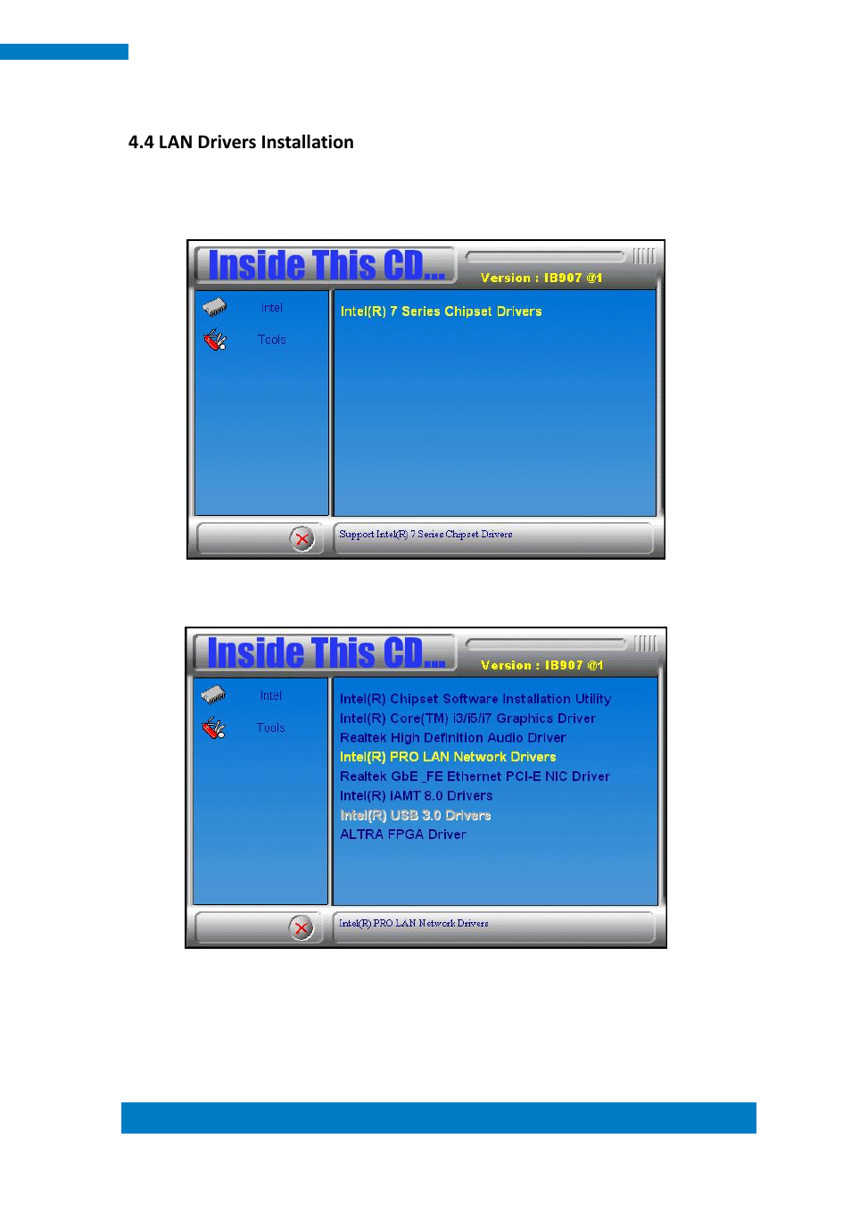4 lan drivers installation | IBASE IPPCXXA9-RE User Manual | Page 65 / 76