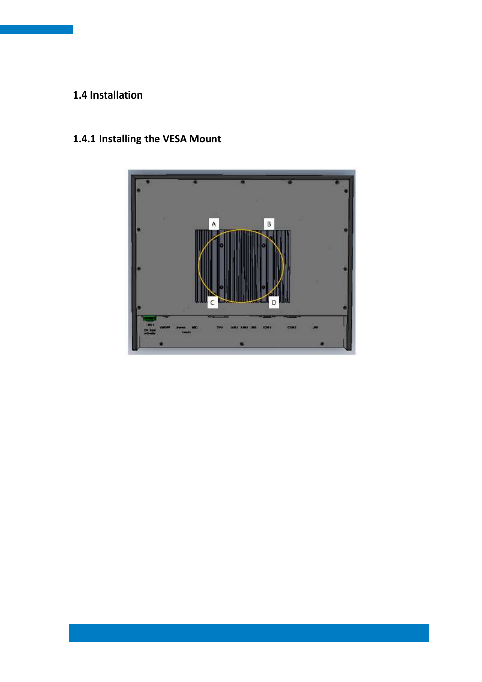 4 installation 1.4.1 installing the vesa mount | IBASE IPPC1501-RE User Manual | Page 13 / 70