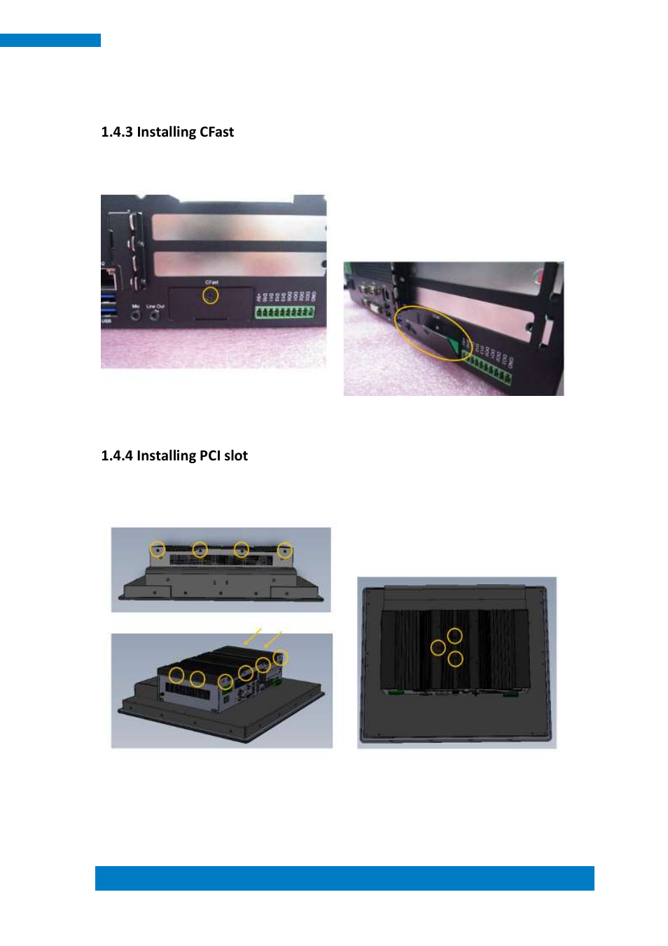 3 installing cfast, 4 installing pci slot | IBASE IPPCXXB9-RE User Manual | Page 17 / 77