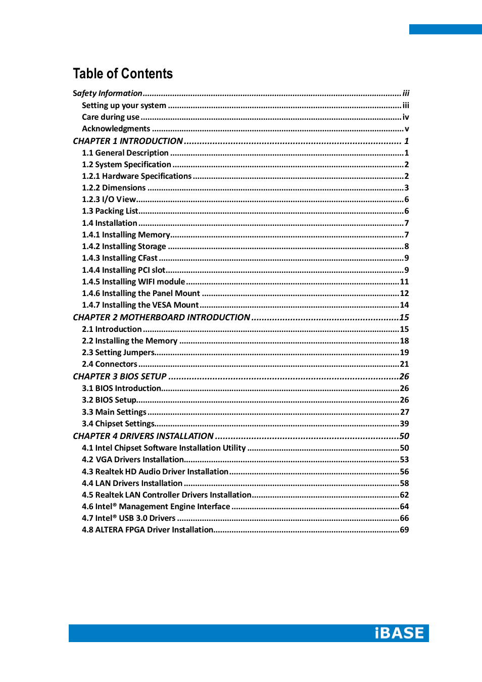 IBASE IPPCXXB9-RE User Manual | Page 4 / 77
