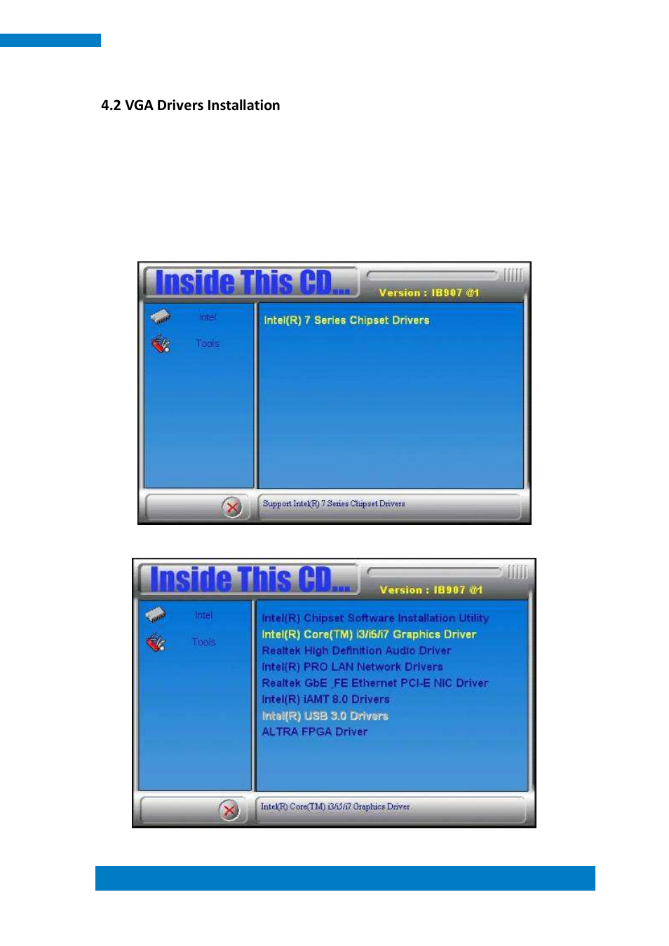 2 vga drivers installation | IBASE IPPCXXB9-RE User Manual | Page 61 / 77