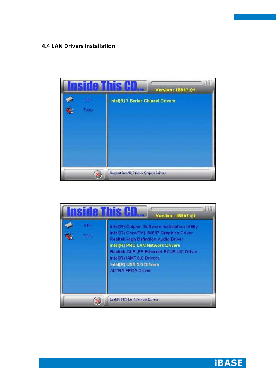 4 lan drivers installation | IBASE IPPCXXB9-RE User Manual | Page 66 / 77