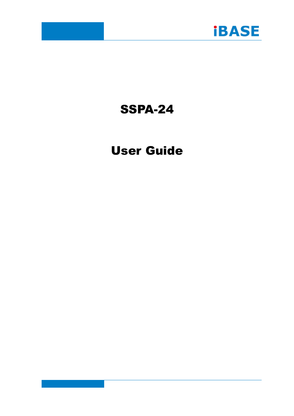 IBASE SSPA-24 User Manual | 7 pages