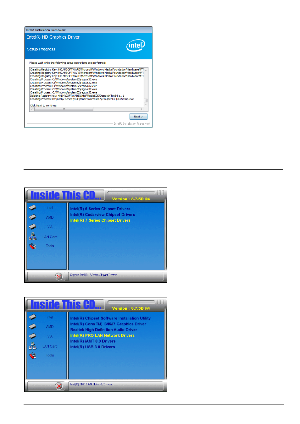 Lan drivers installation | IBASE FWA8308 User Manual | Page 44 / 52