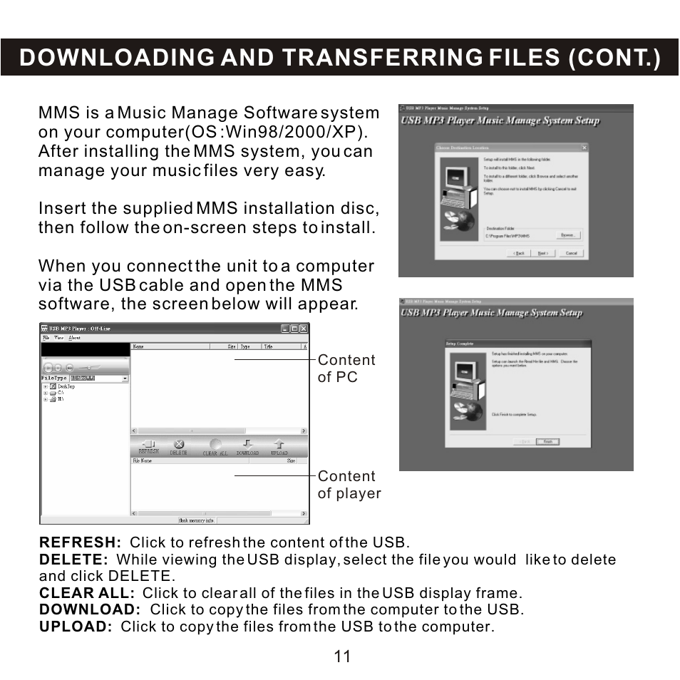 Downloading and transferring files (cont.) | Craig CMP168C User Manual | Page 12 / 27