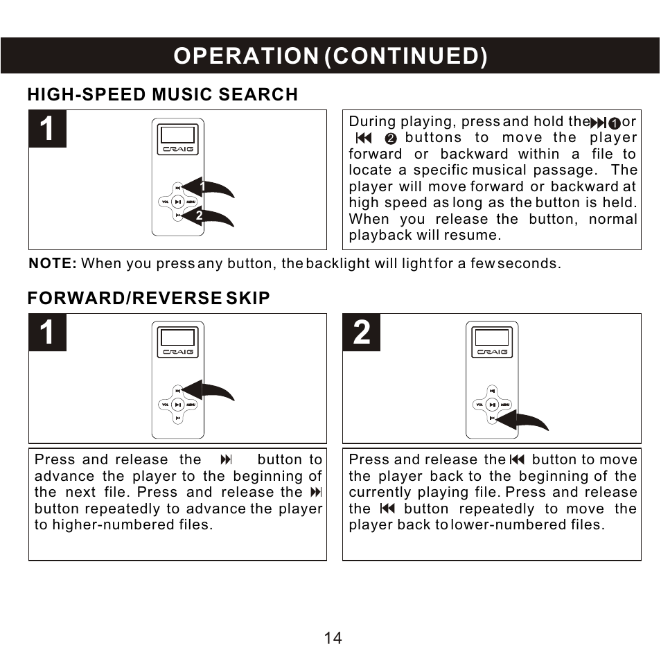 Operation (continued) | Craig CMP168C User Manual | Page 15 / 27