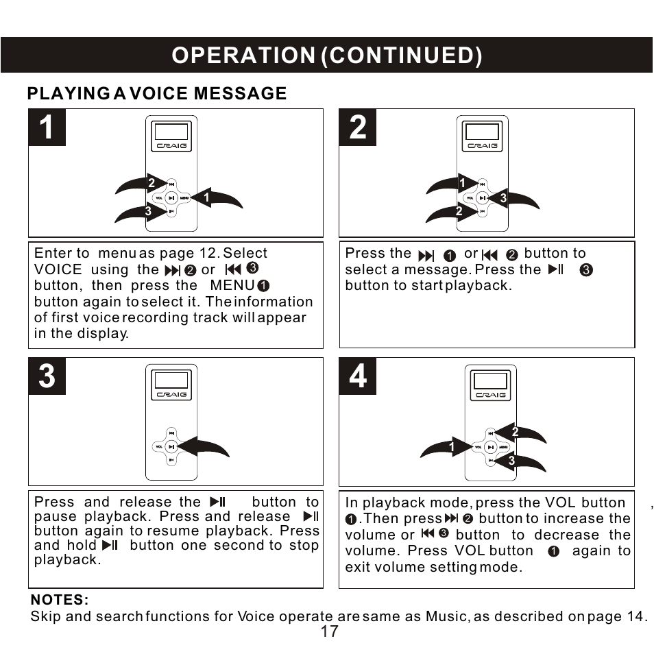 Operation (continued) | Craig CMP168C User Manual | Page 18 / 27