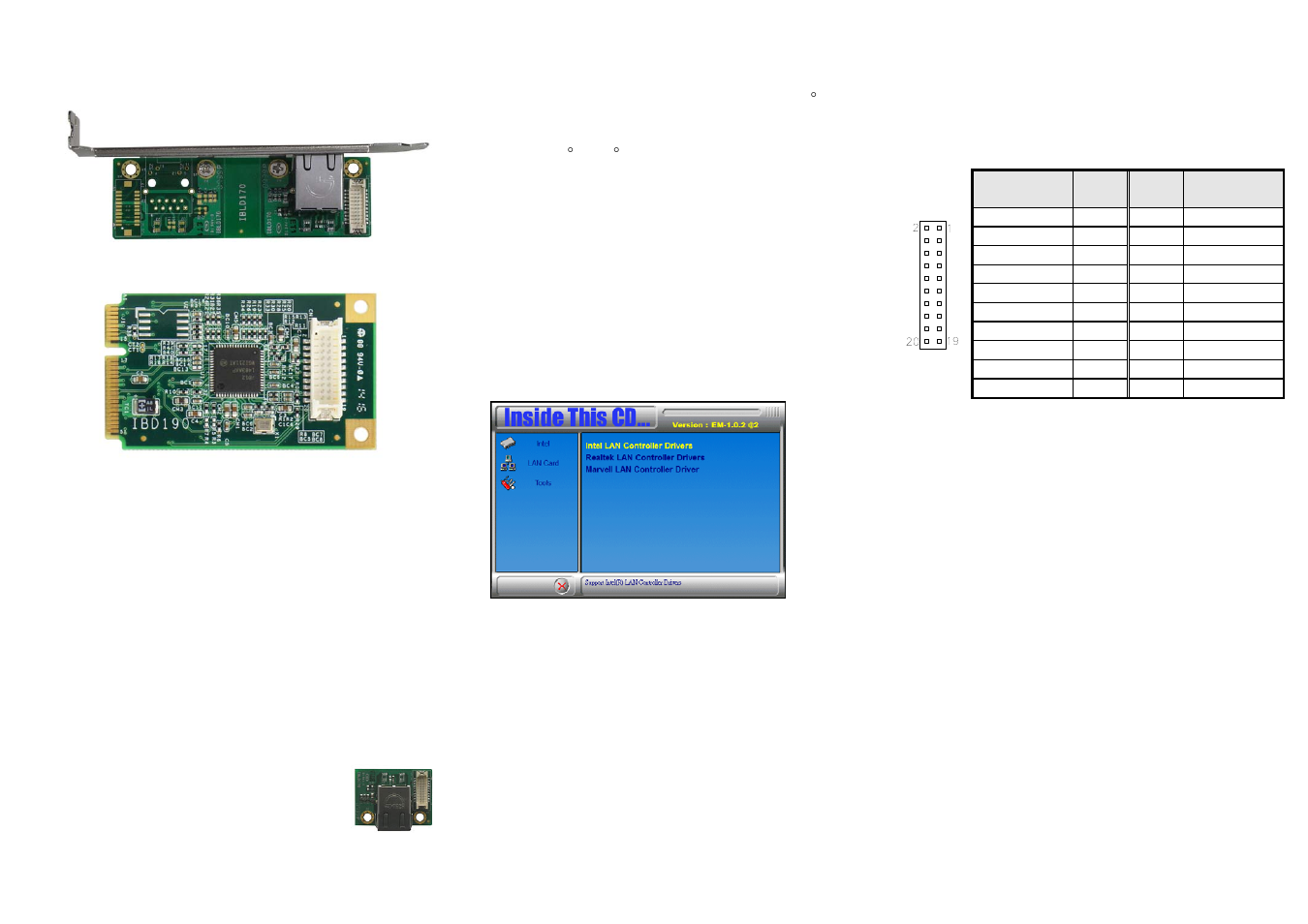 IBASE IBD190 User Manual | 1 page