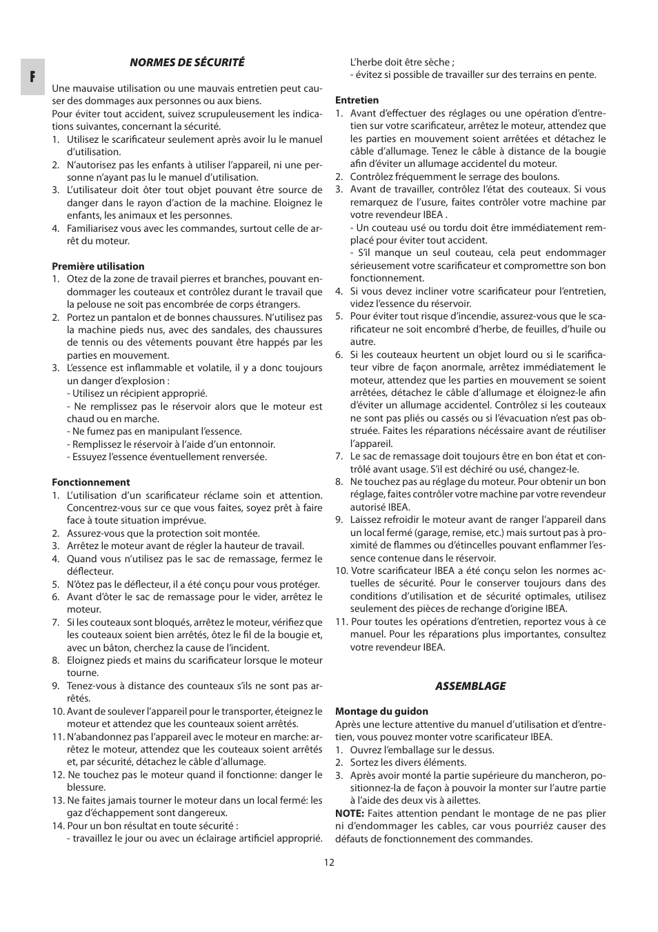 IBEA IB-4033TP User Manual | Page 12 / 24