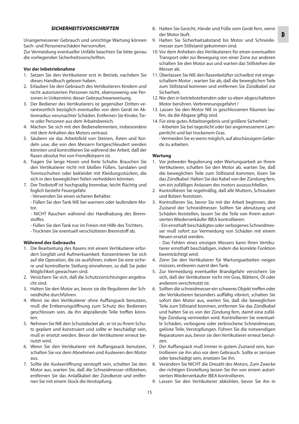 IBEA IB-4033TP User Manual | Page 15 / 24