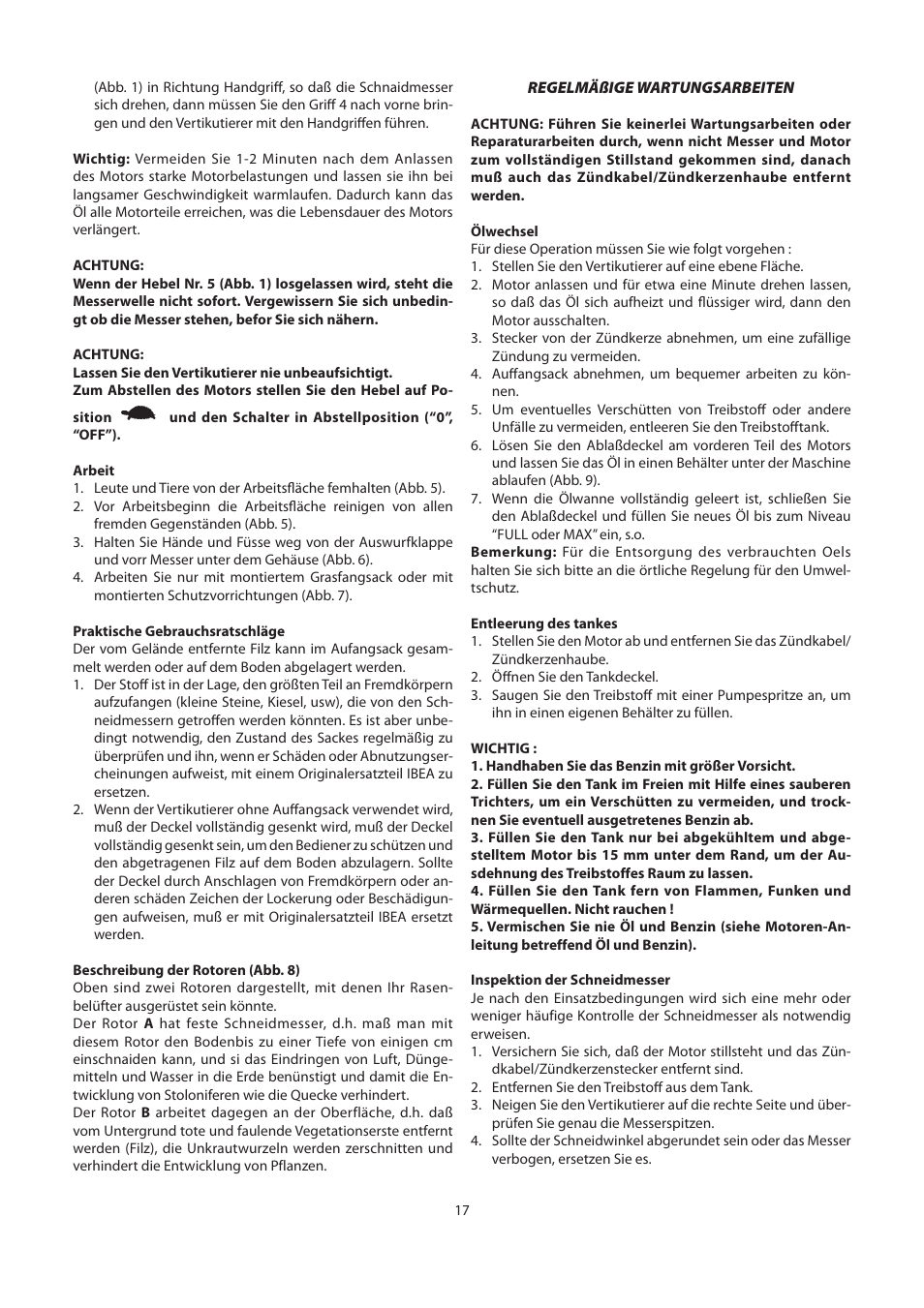 IBEA IB-4033TP User Manual | Page 17 / 24
