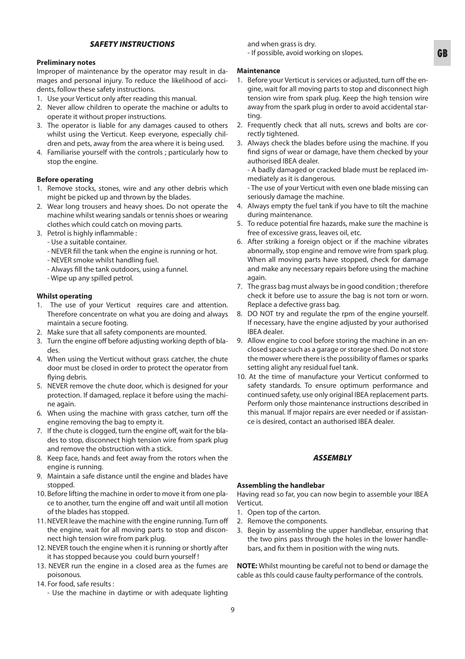 IBEA IB-4033TP User Manual | Page 9 / 24
