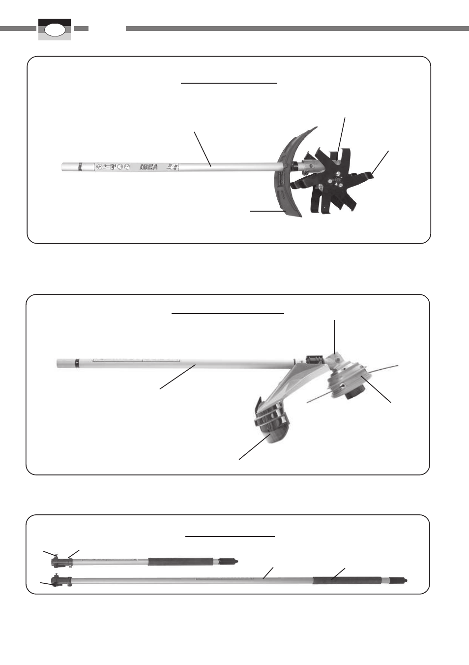 Freischneider, Extensions bodenfräse | IBEA Attrezzi User Manual | Page 44 / 92