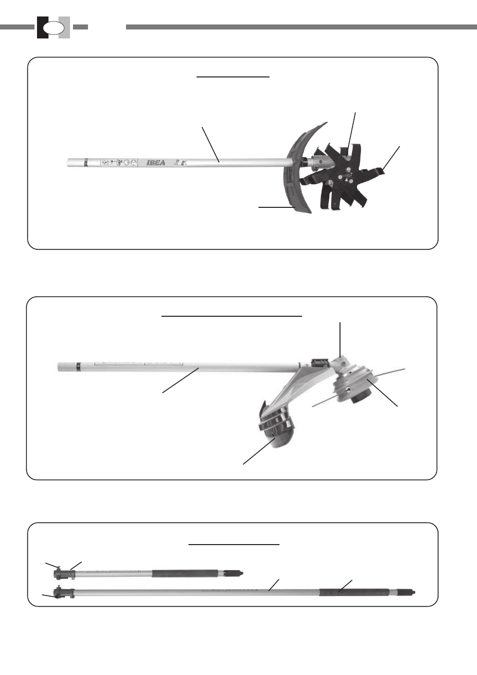 Decespugliatore, Prolunghe zappetta | IBEA Attrezzi User Manual | Page 8 / 92