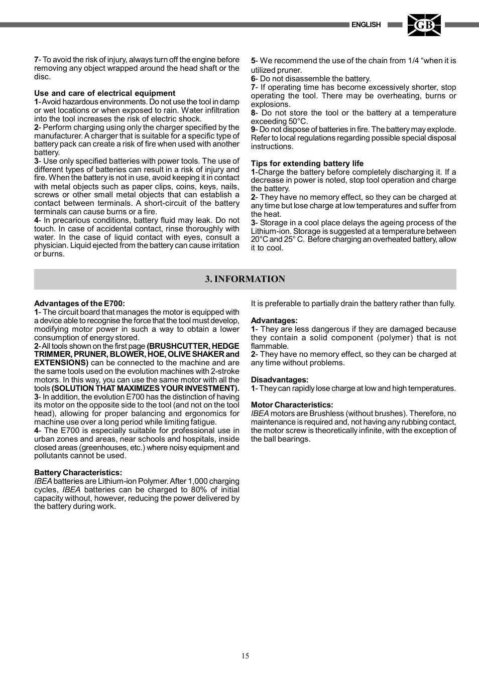 IBEA HY-704 User Manual | Page 15 / 76