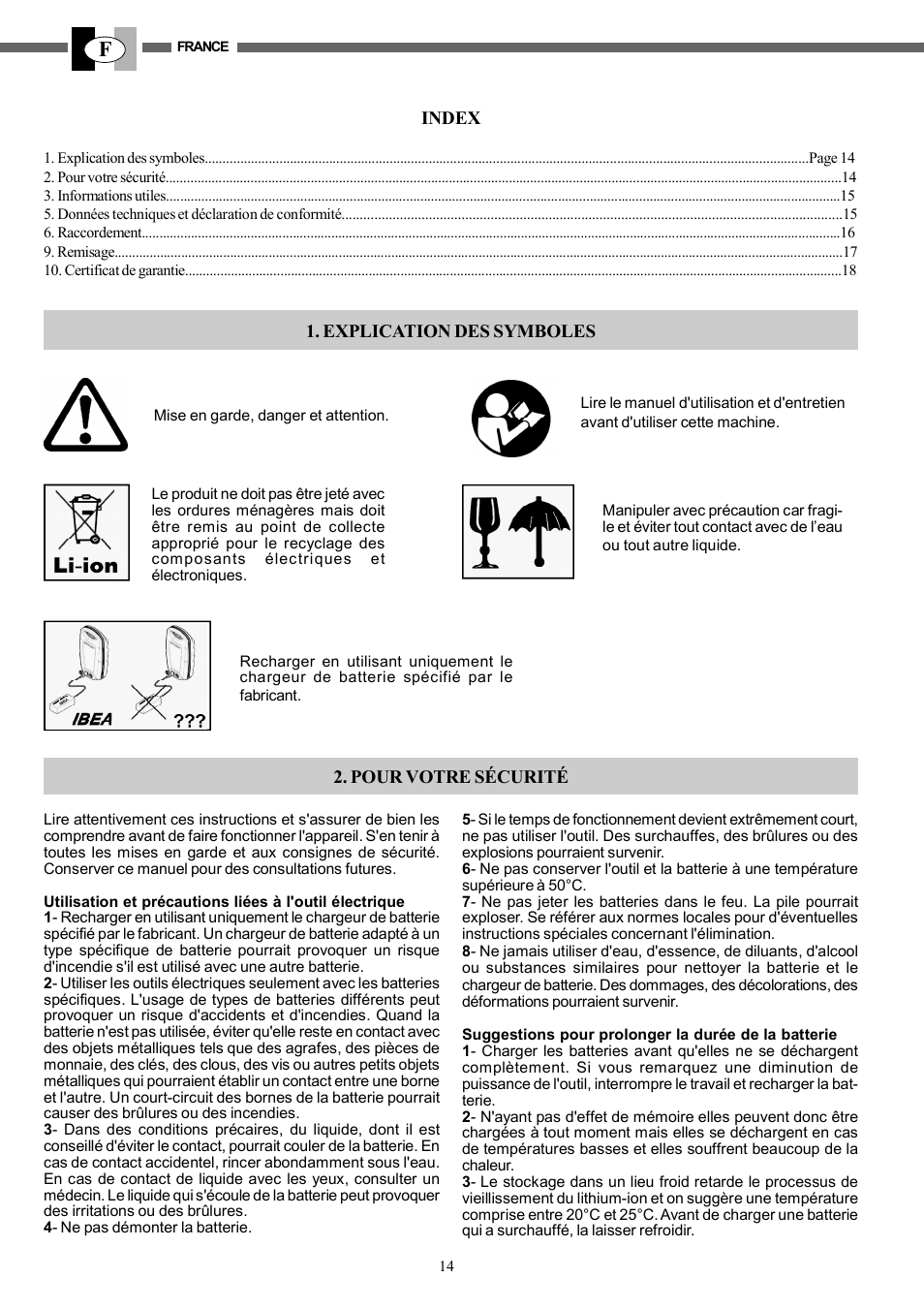 IBEA B4-10Ah User Manual | Page 14 / 40