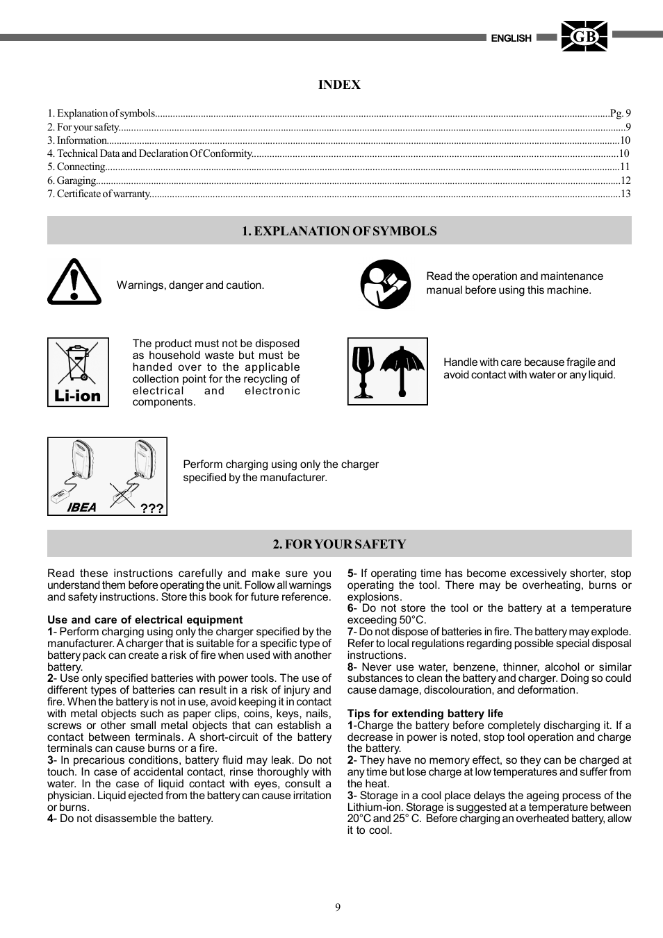 IBEA B4-10Ah User Manual | Page 9 / 40