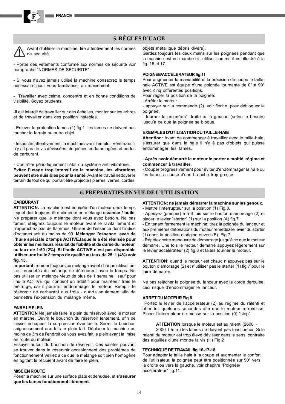 Règles d’uage, Preparatifs en vue de l’utilisation | IBEA TS2360 Series User Manual | Page 14 / 48