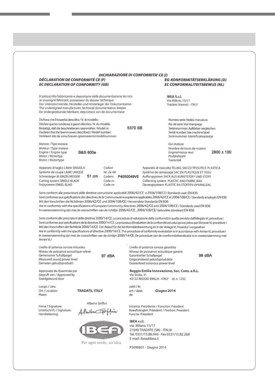 IBEA Mulching Series User Manual | Page 24 / 62