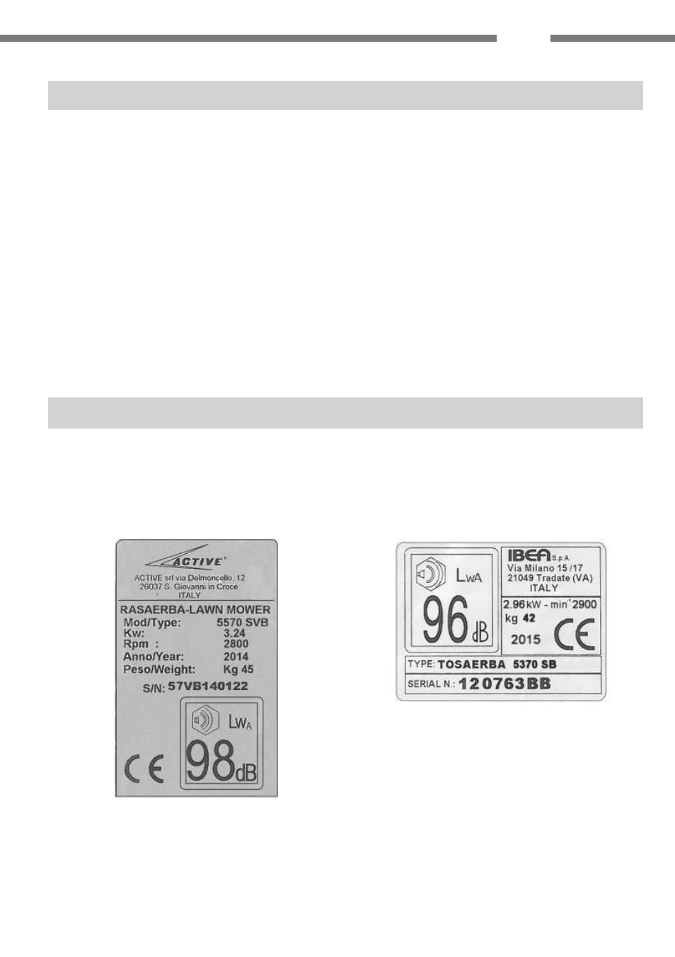 IBEA Mulching Series User Manual | Page 45 / 62