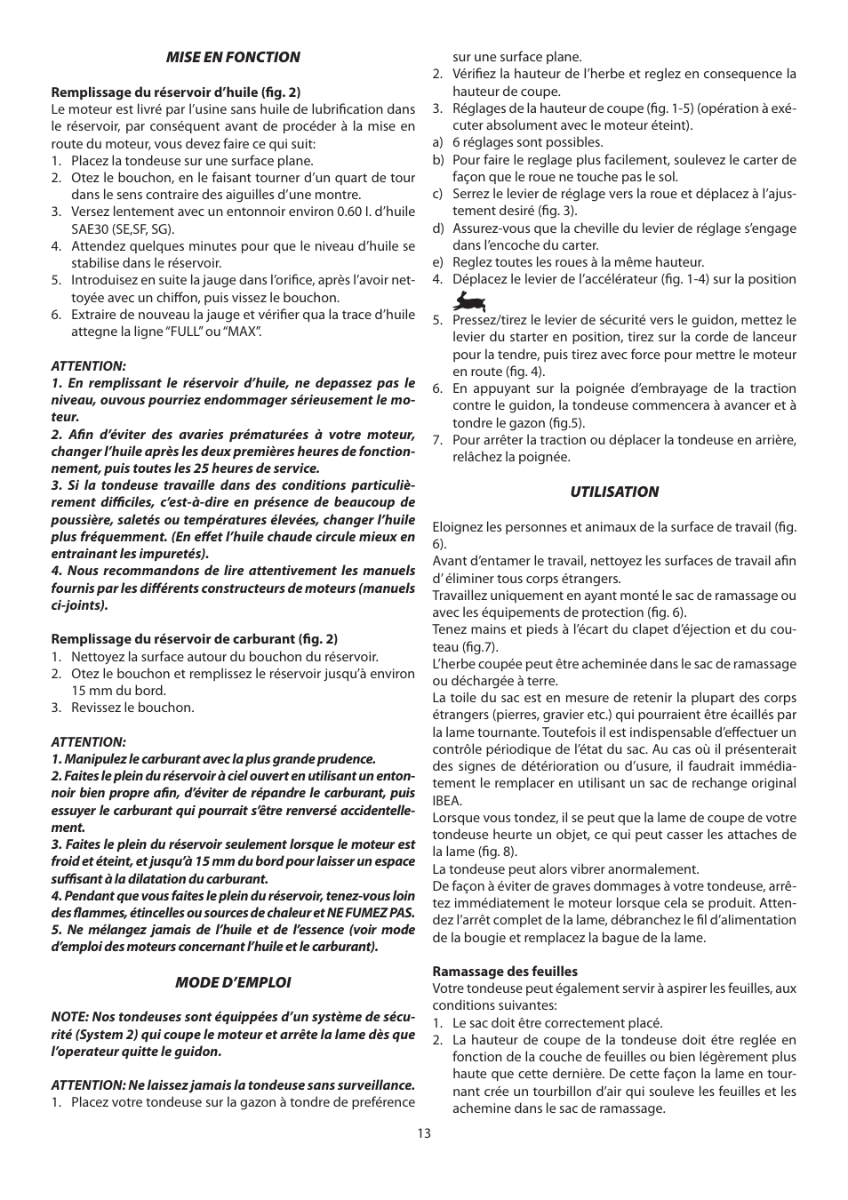 IBEA Classic Series User Manual | Page 13 / 24