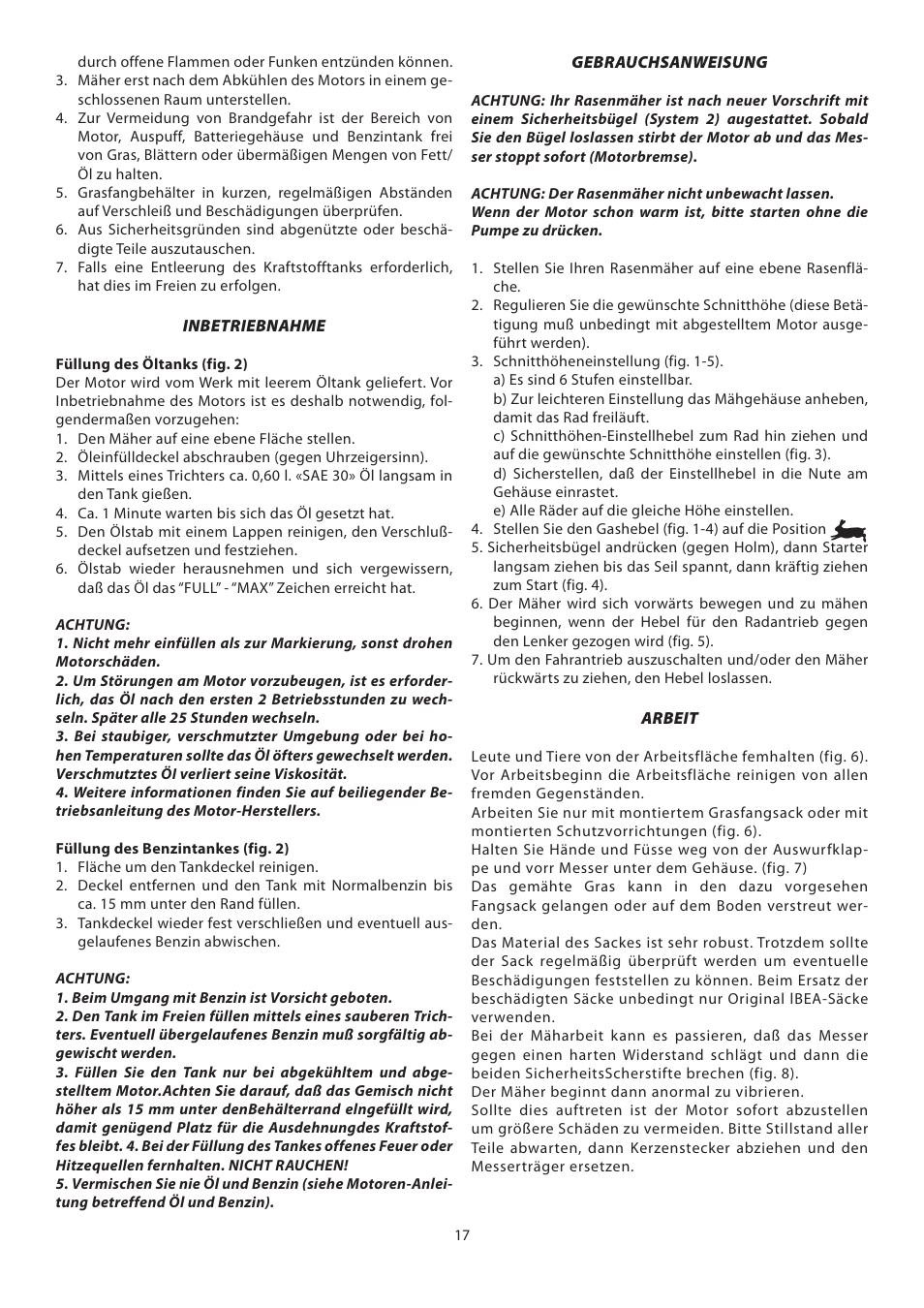 IBEA Classic Series User Manual | Page 17 / 24