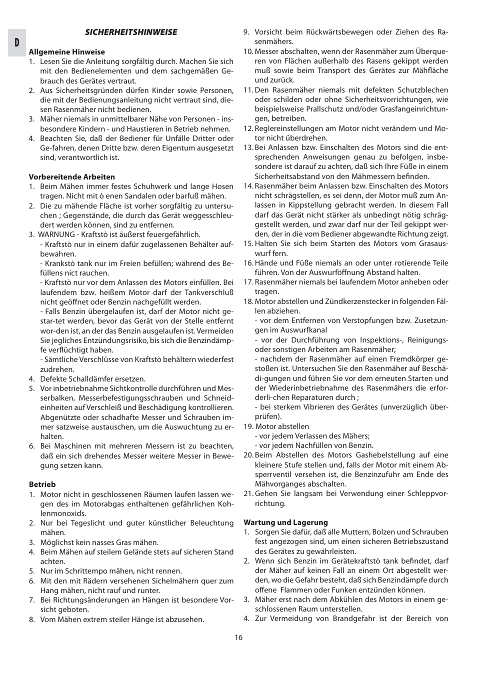 IBEA Garden Pro Series User Manual | Page 16 / 24