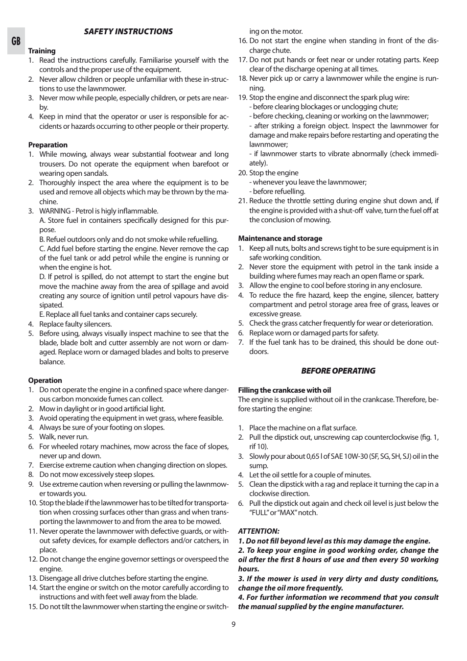 IBEA Garden Pro Series User Manual | Page 9 / 24