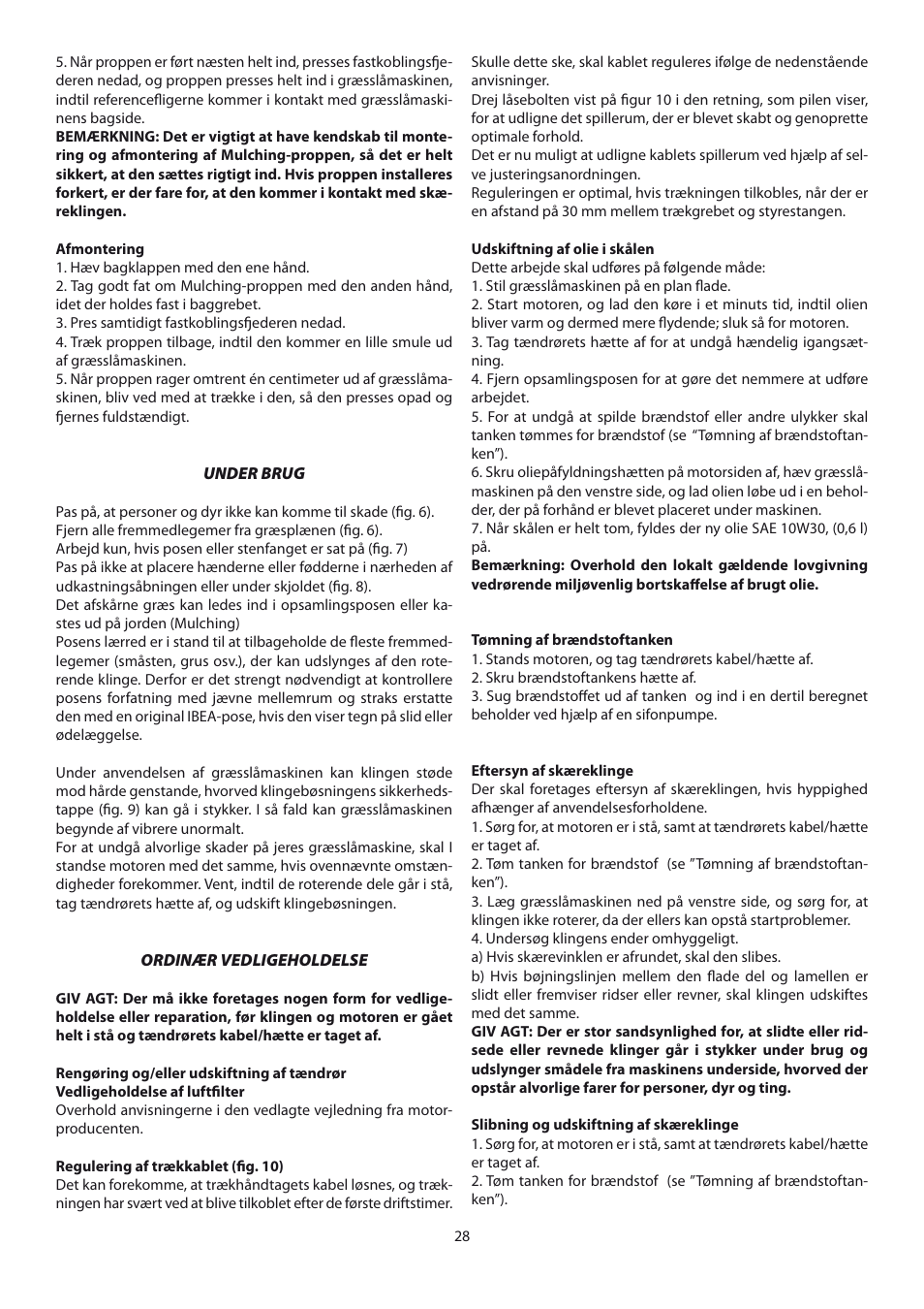 IBEA 500 Series User Manual | Page 28 / 32