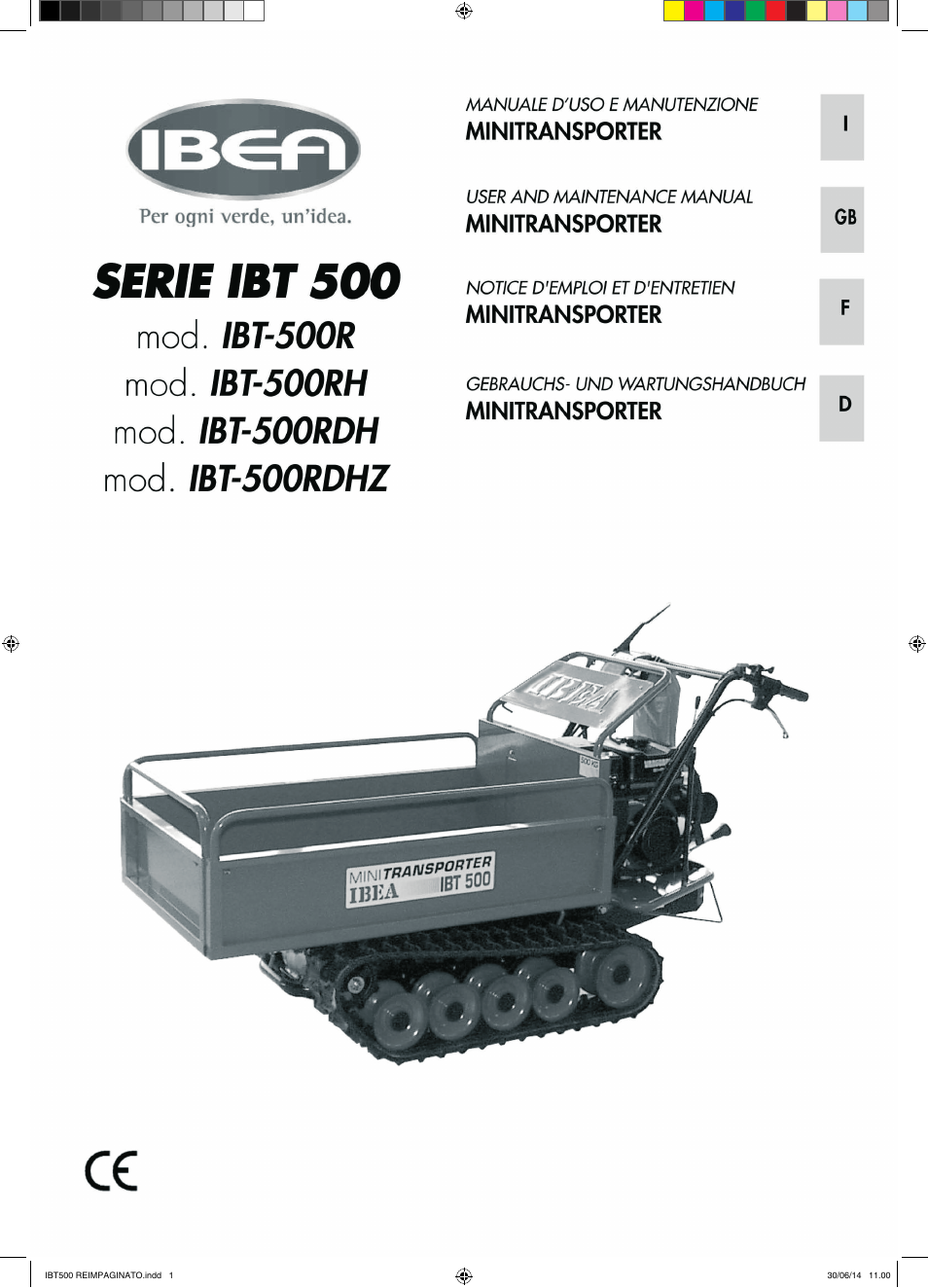 IBEA IBT-500 Series User Manual | 64 pages