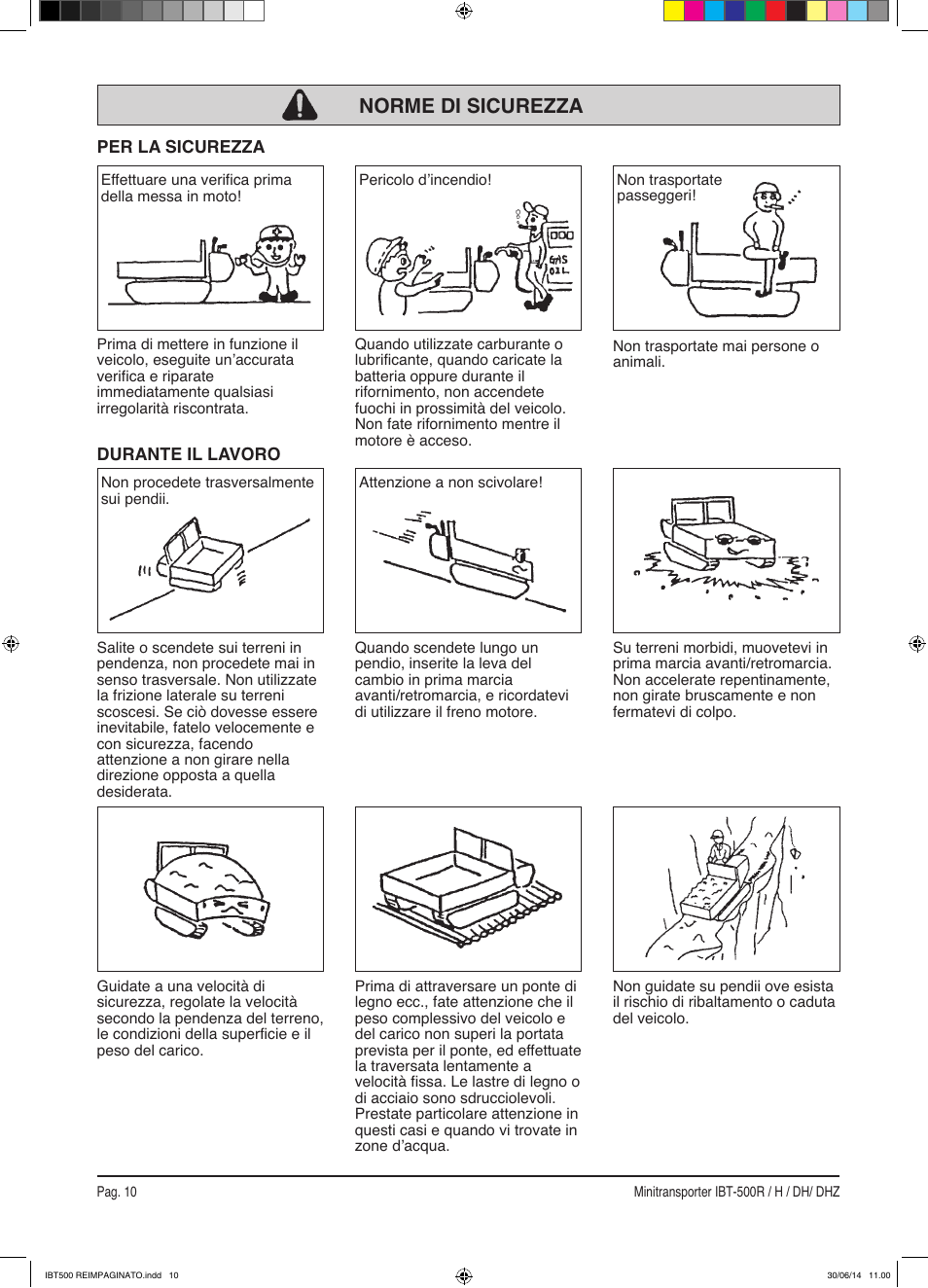 Norme di sicurezza | IBEA IBT-500 Series User Manual | Page 10 / 64