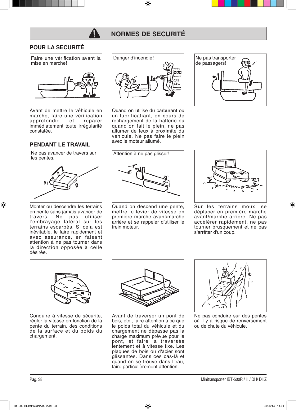 Normes de securité | IBEA IBT-500 Series User Manual | Page 38 / 64