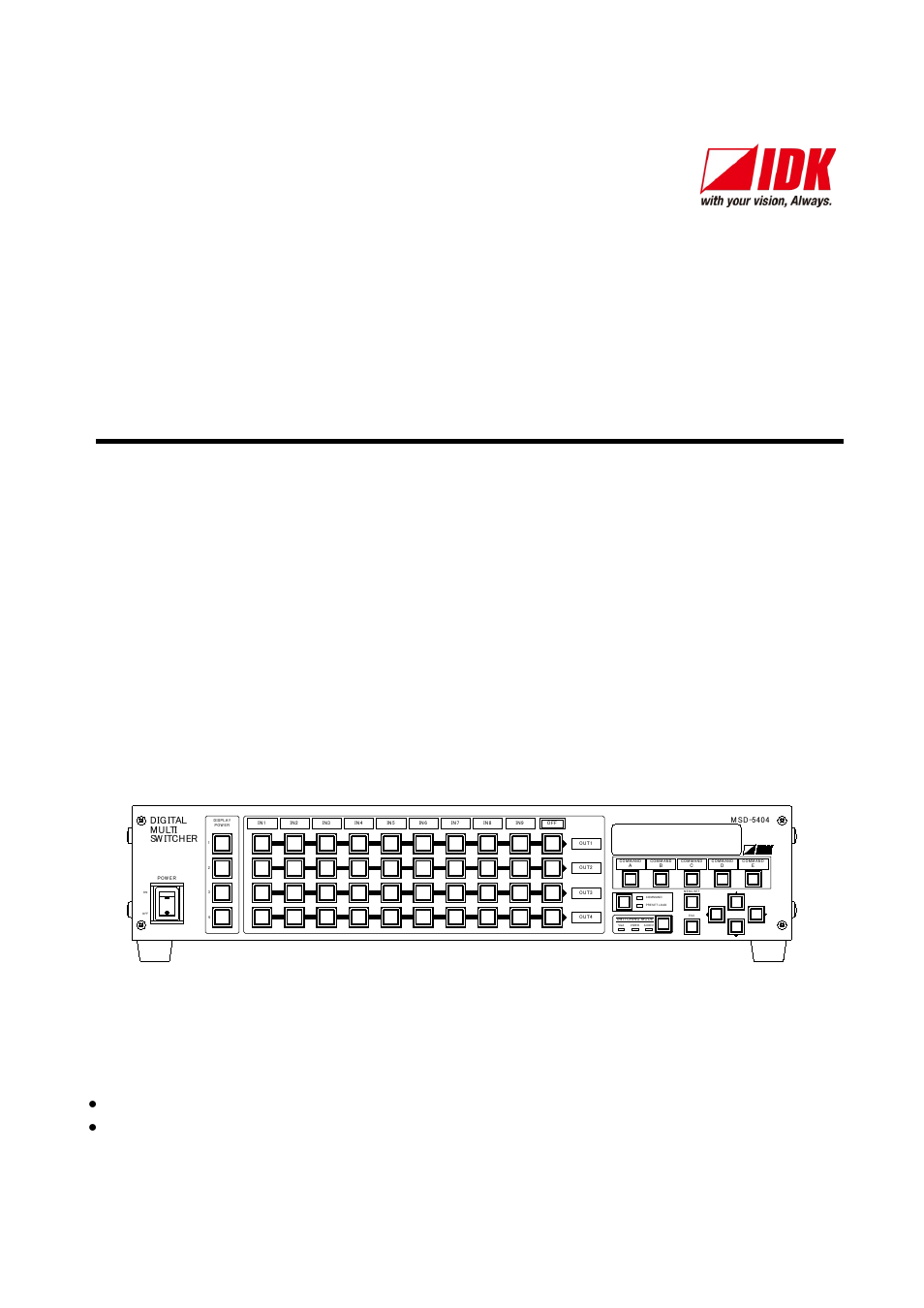 IDK MSD-54 Series User Manual | 269 pages