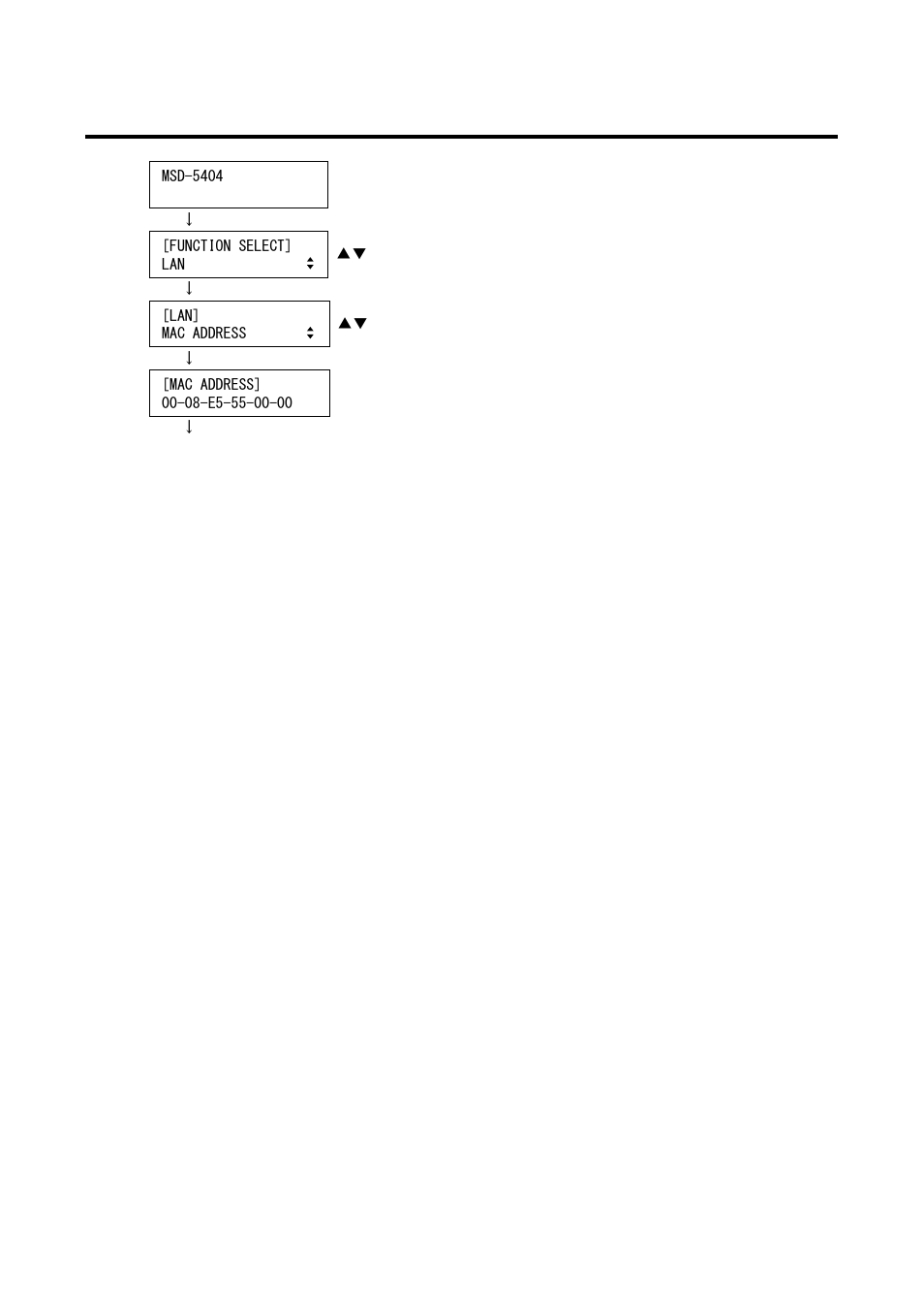 6 displaying mac address [mac address, Displaying mac address | IDK MSD-54 Series User Manual | Page 153 / 269