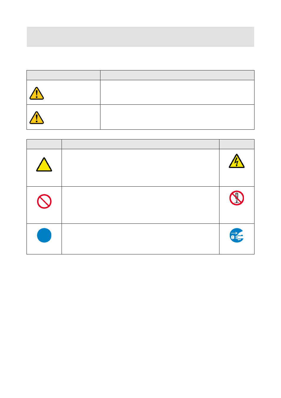 Safety instructions, Caution, Warning | IDK MSD-54 Series User Manual | Page 4 / 269